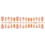 Press-On Nail Set Botanical Designs Reusable Adhesive Tabs