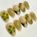 Press-On Nail Set Botanical Floral Easy Application