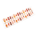 Press-On Nail Set Botanical Floral Magenta Peel-And-Stick