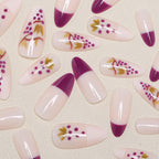 Press-On Nail Set Botanical Floral Reusable & Lightweight