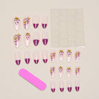 Press-On Nail Set Botanical Floral Reusable & Lightweight