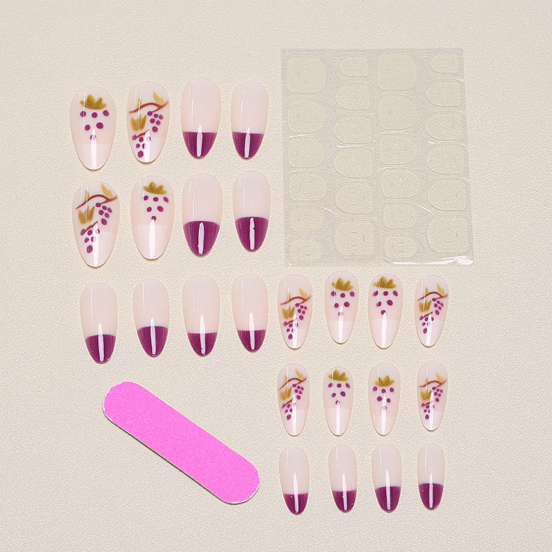 Press-On Nail Set Botanical Floral Reusable & Lightweight
