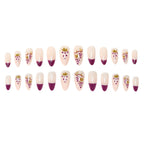 Press-On Nail Set Botanical Floral Reusable & Lightweight