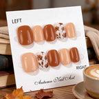 Press-On Nail Set Botanical Leaf Peel & Stick