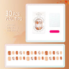 Press-On Nail Set Botanical Leaf Peel & Stick