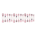 Press-On Nail Set Bow Accents & Glitter