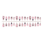 Press-On Nail Set Bow Accents & Glitter