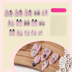 Press-On Nail Set Bow Accents & Glitter