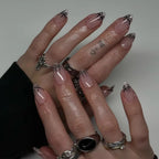 Press-On Nail Set Bow Accents Self-Adhesive