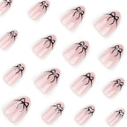 Press-On Nail Set Bow Accents Self-Adhesive