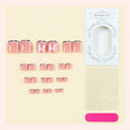 Press-On Nail Set Bow Design & Adhesive Strips