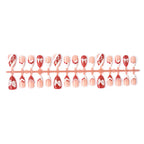 Press-On Nail Set Bow-Embellished Easy Application