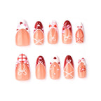 Press-On Nail Set Bow & Heart Designs