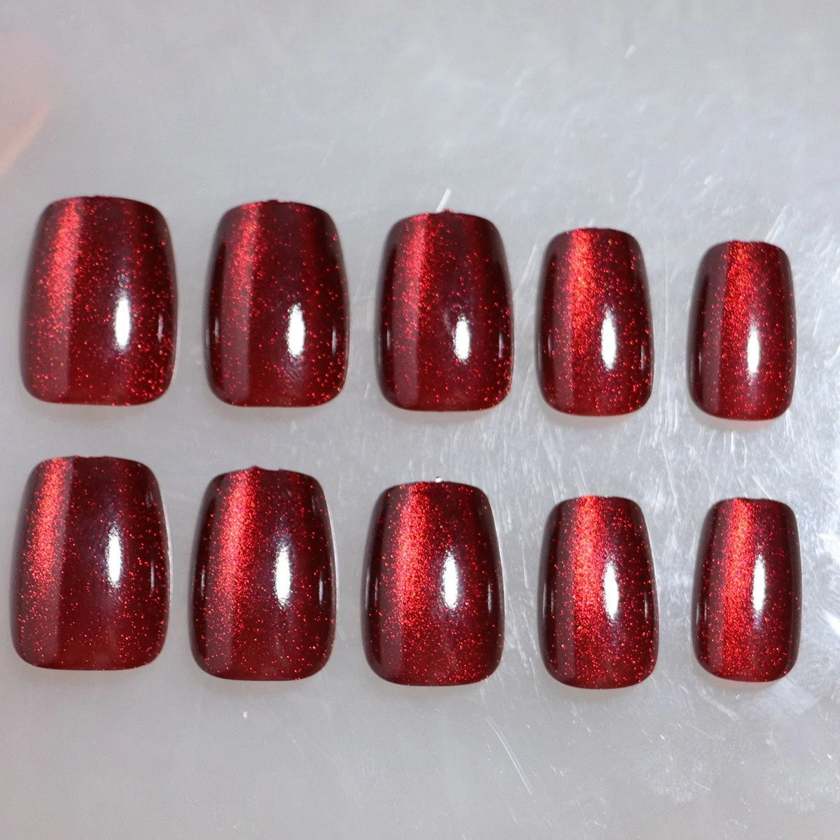 Press-On Nail Set Bow & Heart Designs Easy Apply