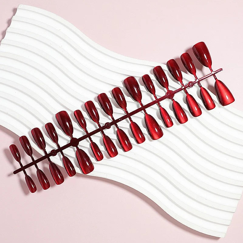 Press-On Nail Set Bow & Heart Designs Easy Apply
