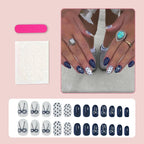 Press-On Nail Set Bow & Polka Dot Reusable