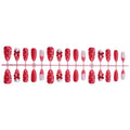 Press-On Nail Set Bow & Polka Dot Reusable