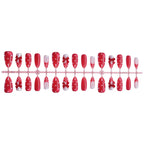 Press-On Nail Set Bow & Polka Dot Reusable