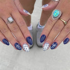 Press-On Nail Set Bow & Polka Dot Reusable