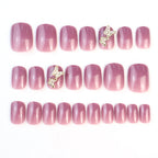 Press-On Nail Set Butterfly Accent No Glue & Reusable