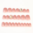 Press-On Nail Set Butterfly Accents Easy Application Chip-Resistant