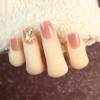Press-On Nail Set Butterfly Accents Easy Application Chip-Resistant