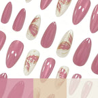 Press-On Nail Set Butterfly Floral Glossy Finish