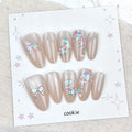 Press-On Nail Set Butterfly Floral Reusable & Easy Application