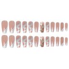 Press-On Nail Set Butterfly Glitter Glue-Free Reusable