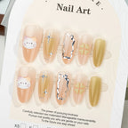 Press-On Nail Set Cat Designs No-Glue & Reusable