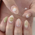 Press-On Nail Set Cat Designs No-Glue & Reusable