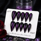 Press-On Nail Set Cat-Eye Finish & Easy Application