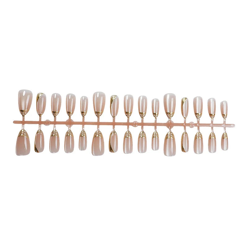 Press-On Nail Set Cat Eye Reusable Peel And Press