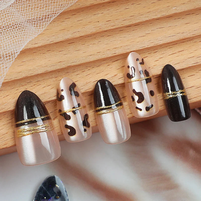 Press-On Nail Set Cat Eye Reusable Peel And Press