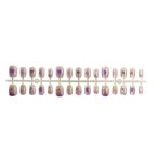 Press-On Nail Set Celestial Design Glue-Free & Long-Lasting