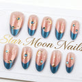 Press-On Nail Set Celestial Design Peel & Stick