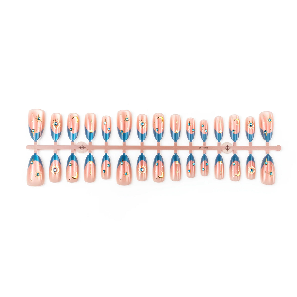Press-On Nail Set Celestial Design Peel & Stick