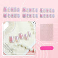 Press-On Nail Set Celestial Designs Adhesive Tabs & Multiple Sizes