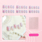 Press-On Nail Set Celestial Designs Adhesive Tabs & Multiple Sizes