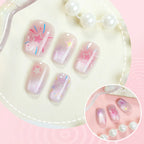 Press-On Nail Set Celestial Designs Adhesive Tabs & Multiple Sizes