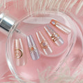 Press-On Nail Set Celestial Designs Glue & Multiple Sizes