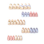 Press-On Nail Set Celestial Designs No Glue & Reusable