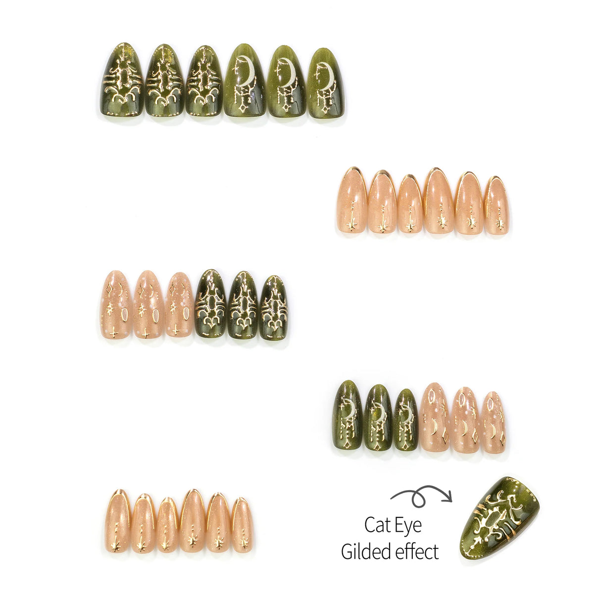 Press-On Nail Set Celestial Reusable 10-Piece