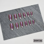 Press-On Nail Set Cherry Blossom 24-Piece Pre-Applied Adhesive