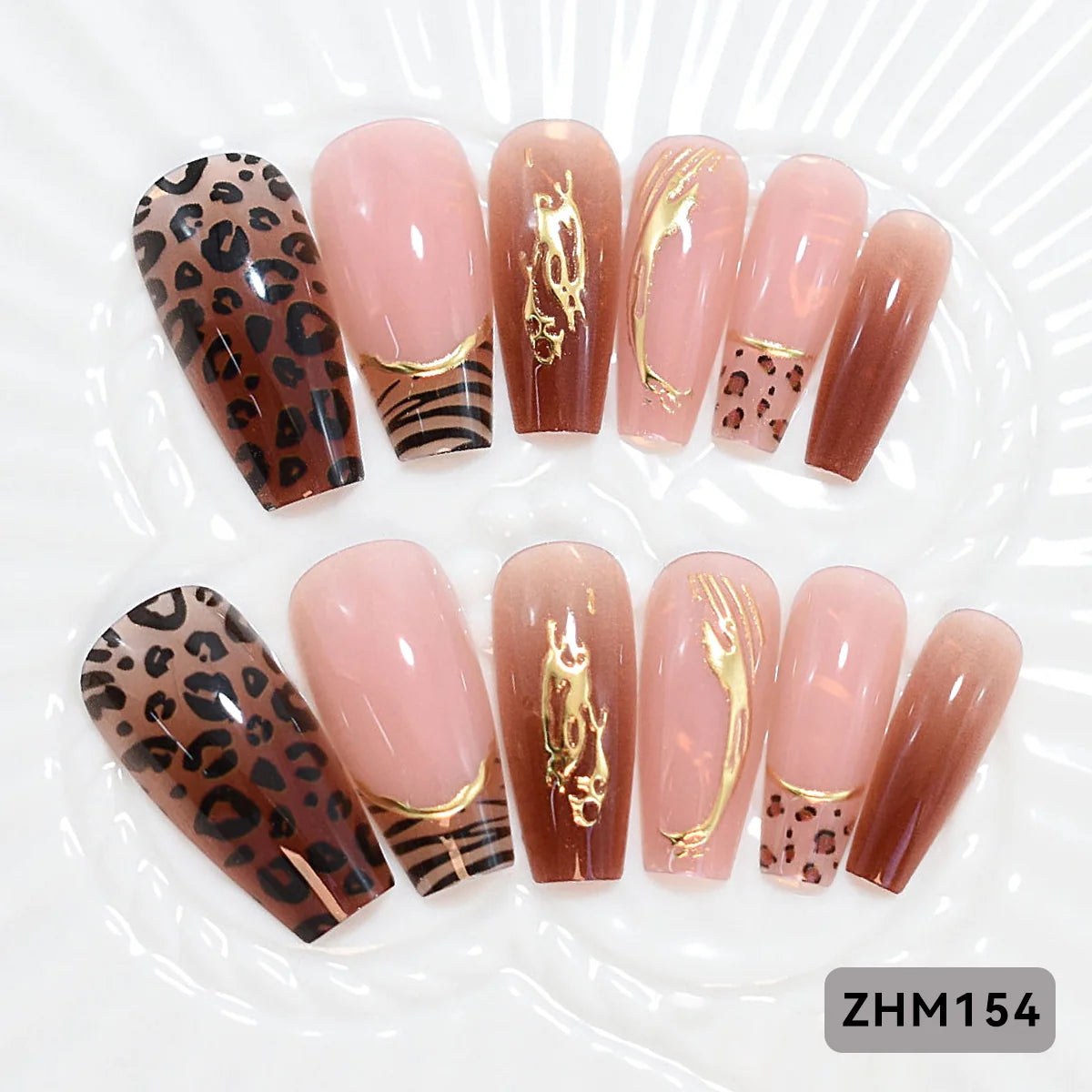 Press-On Nail Set Cherry Blossom 24-Piece Pre-Applied Adhesive