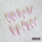 Press-On Nail Set Cherry Blossom 24-Piece Pre-Applied Adhesive