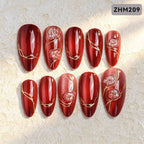 Press-On Nail Set Cherry Blossom 24-Piece Pre-Applied Adhesive