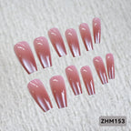 Press-On Nail Set Cherry Blossom 24-Piece Pre-Applied Adhesive