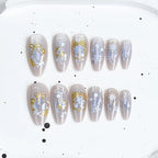 Press-On Nail Set Cherry Blossom 24-Piece Pre-Applied Adhesive