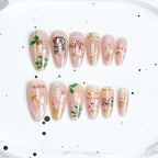 Press-On Nail Set Cherry Blossom 24-Piece Pre-Applied Adhesive